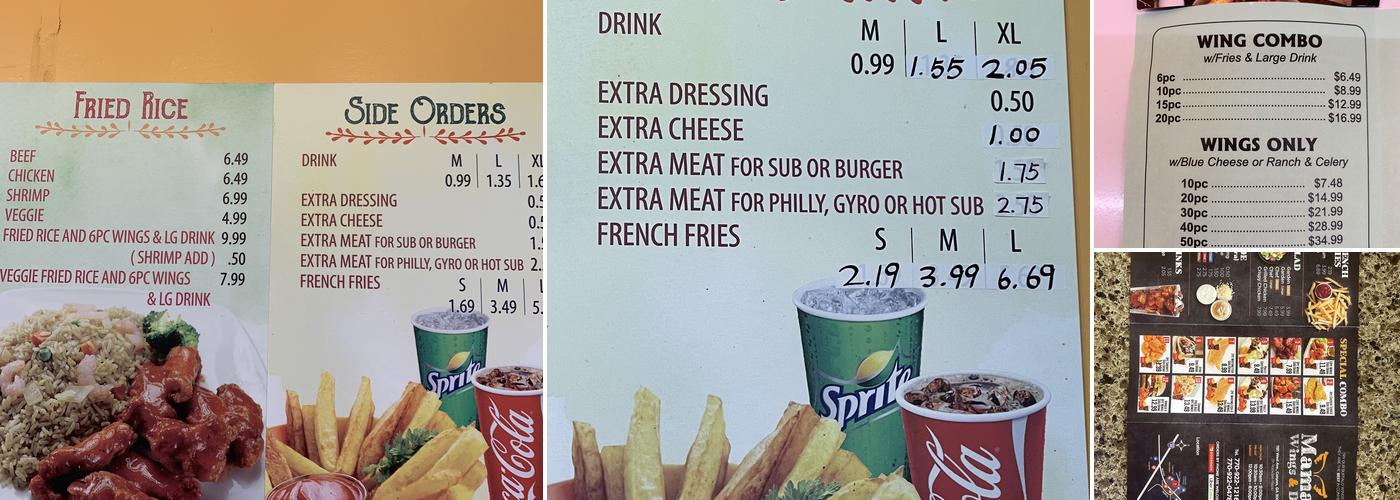 Mama's Wings & Deli Menu