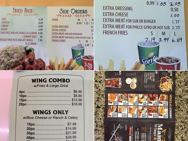 Mama's Wings & Deli Menu