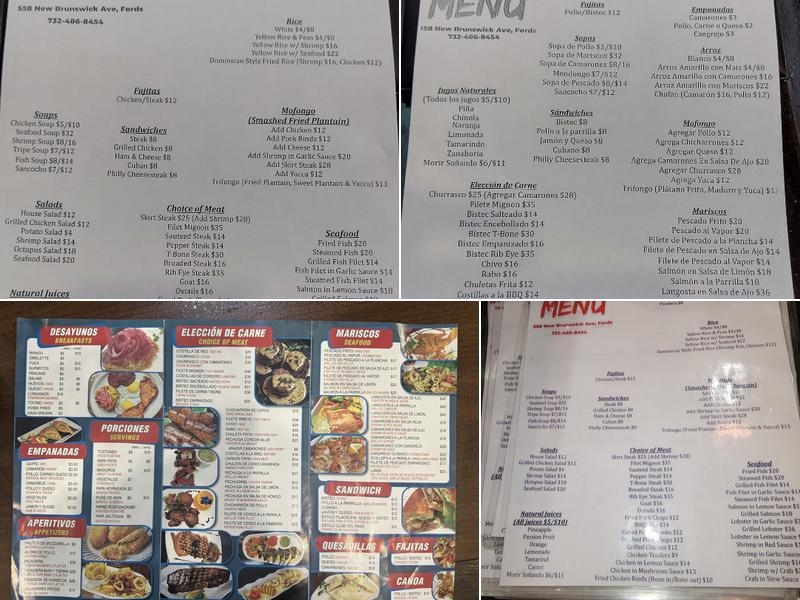 EL Viejo Fred Restaurant Menu