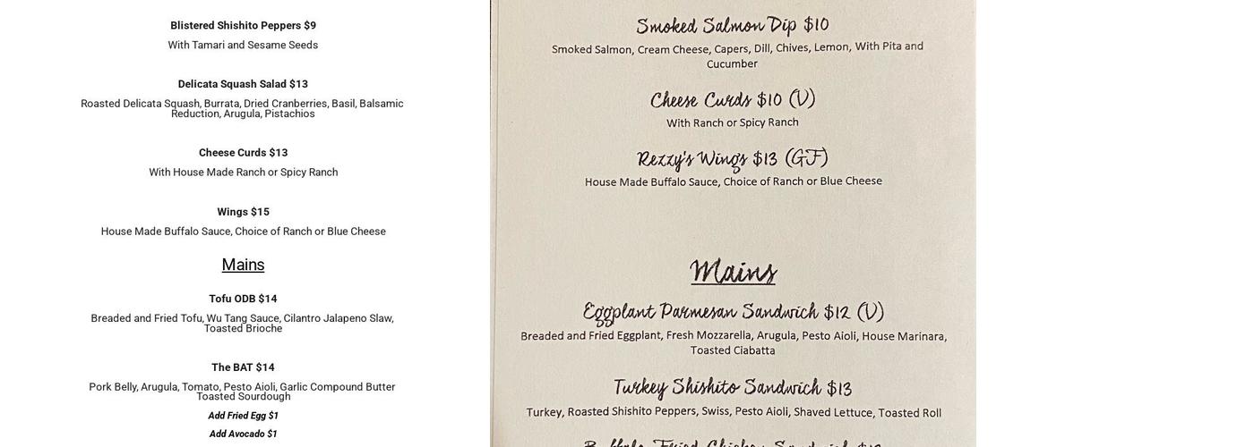 Chalkboard Kitchen Menu
