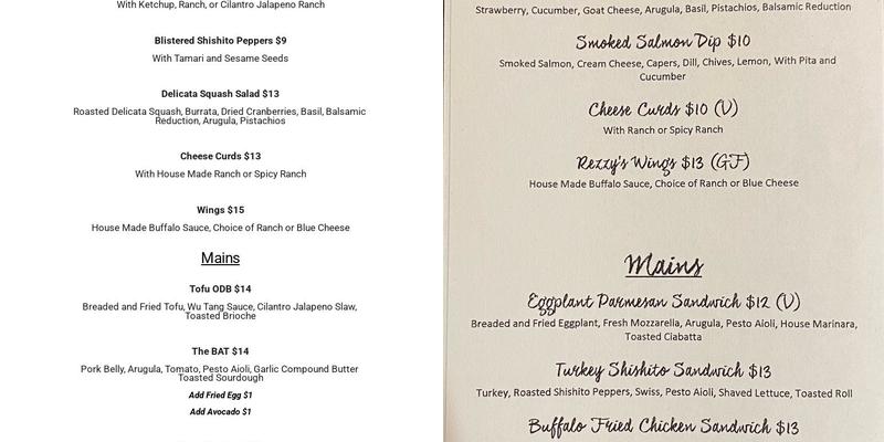 Chalkboard Kitchen Menu