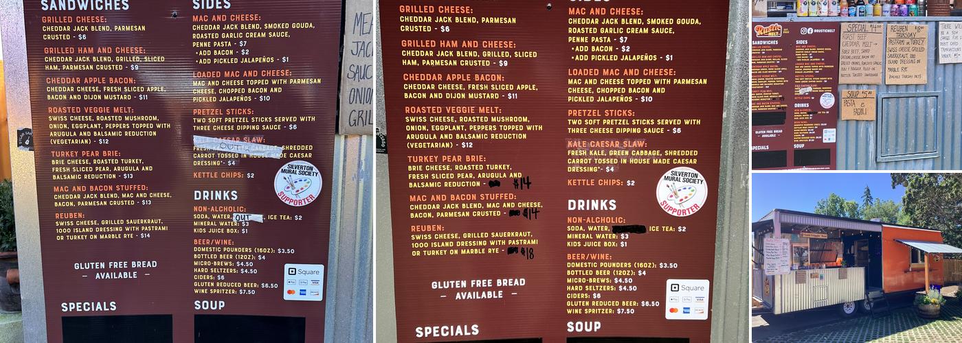 Rustic Melt Menu