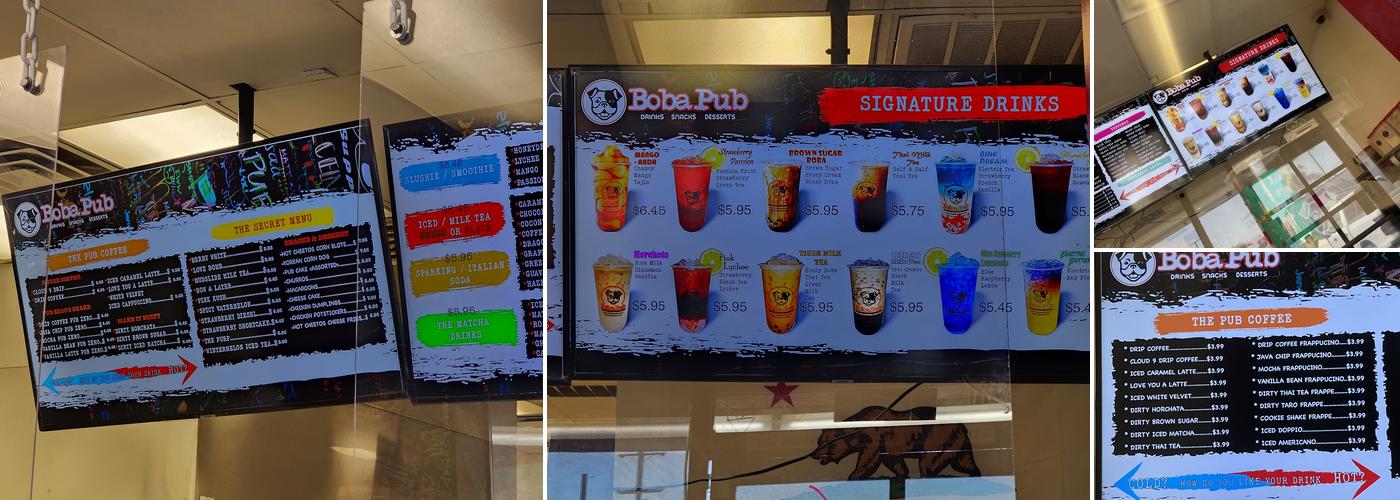 Boba Pub Menu