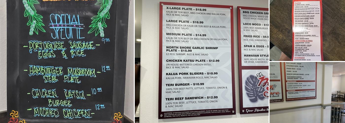 North Shore Plate Lunch Menu