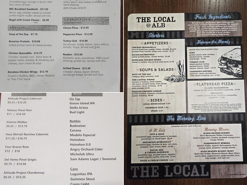 The Local @ ALB Menu