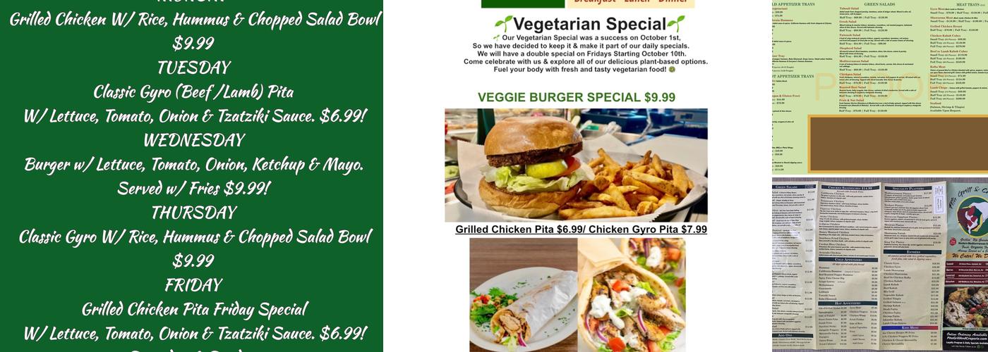 Pita Grill & Creperie Metuchen Menu