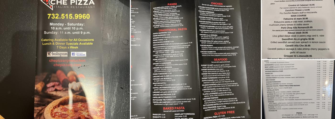 Che Pizza Menu