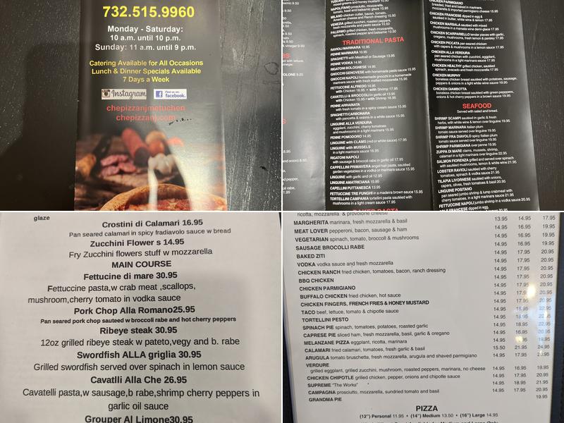 Che Pizza Menu