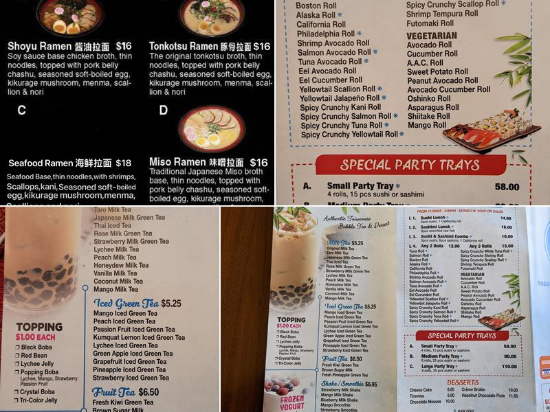 Tokyo Sushi (Chatham) Menu
