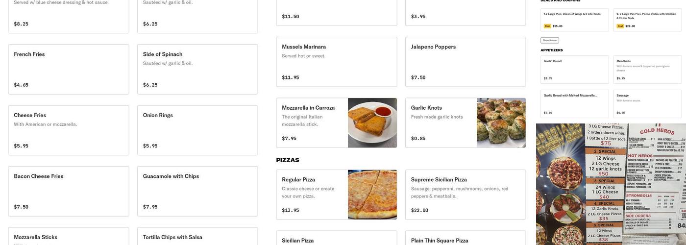 Big Gio’s pizza Menu