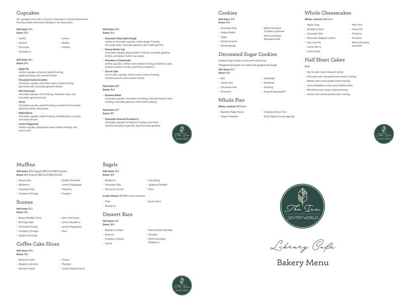Library Café Menu