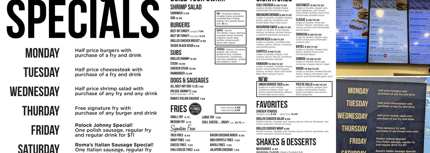 Boardwalk Fries Burgers Shakes Menu