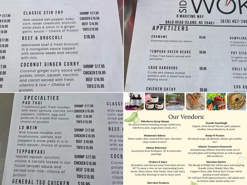 Side Wok Menu
