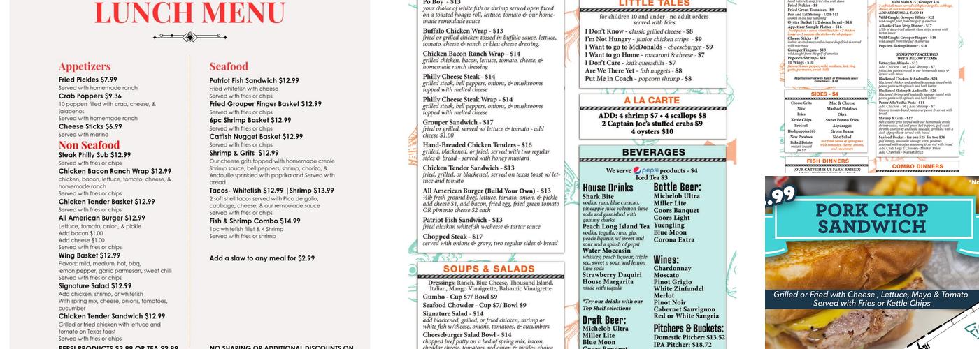Fishtales Bar & Grill Zebulon Menu