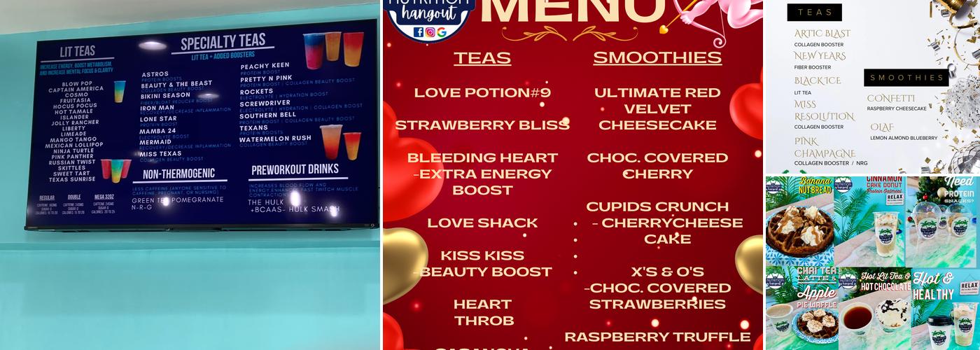 The Nutrition Hangout- Smoothie & Energy Bar Menu