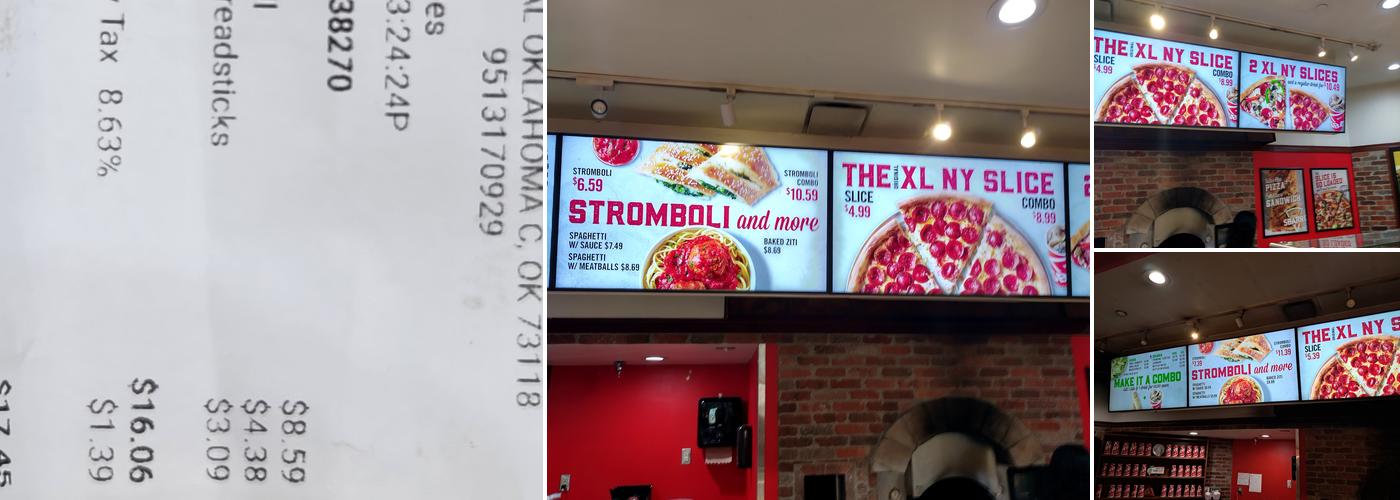 Sbarro Penn Square Mall Menu