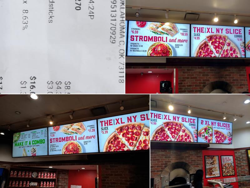 Sbarro Penn Square Mall Menu