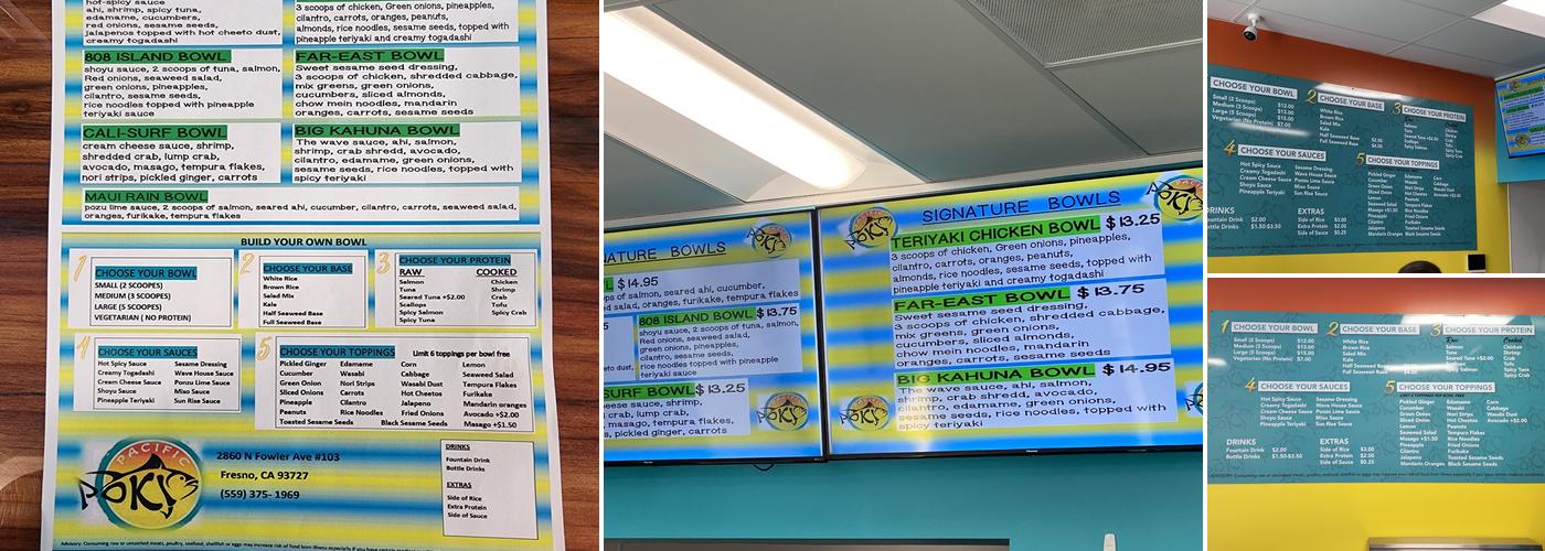 Pacific Poki Menu