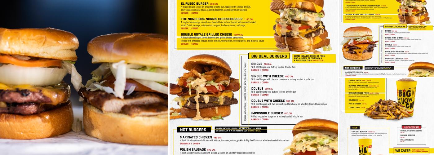 Big Deal Burger Menu