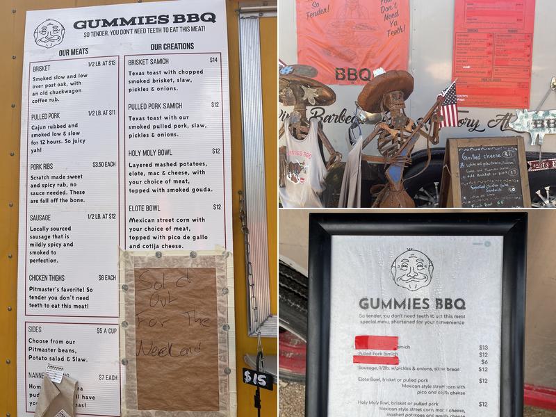GUMMIES BBQ Menu