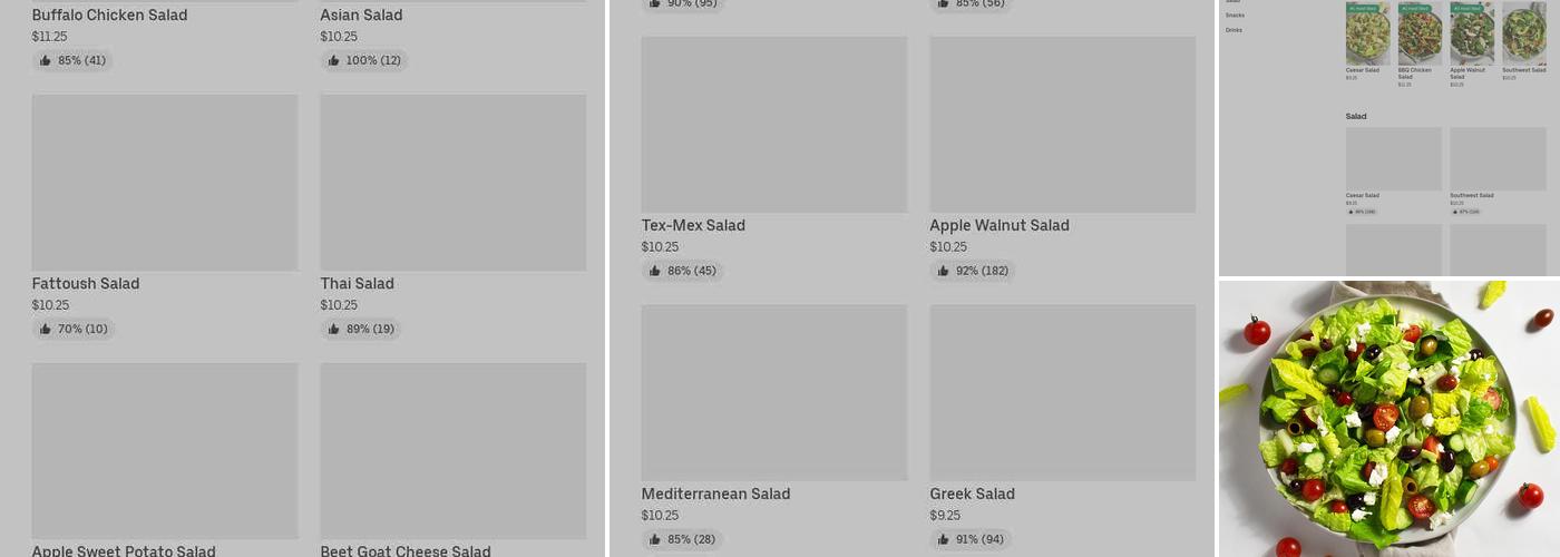 Salads Here Menu
