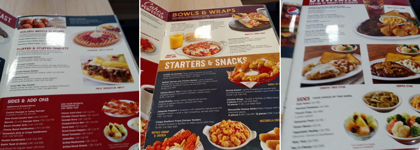 Huddle House Menu