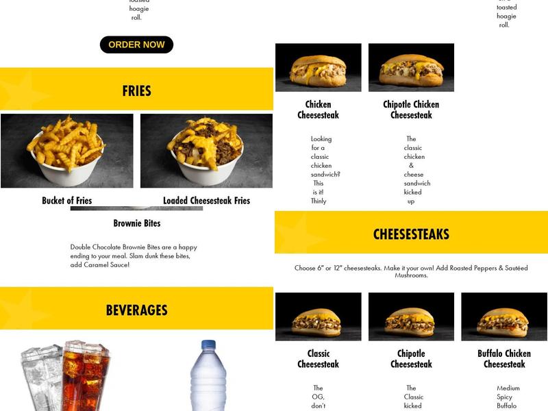 Pardon My Cheesesteak Menu