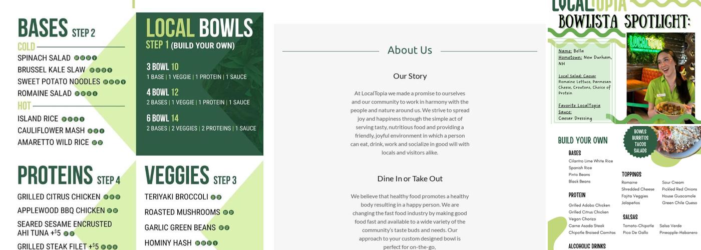 LocalTopia Menu