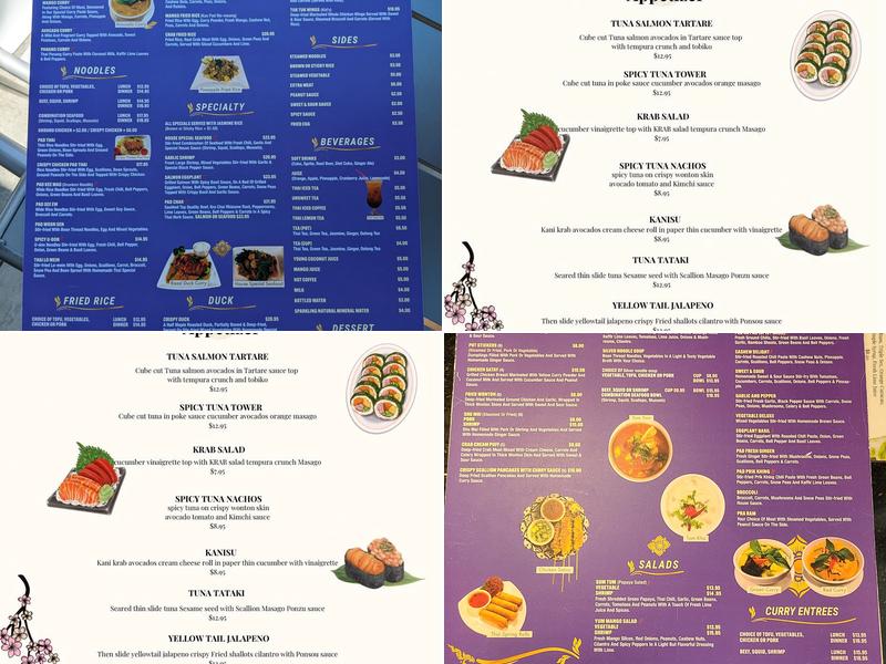 Tuk Tuk Thai Cuisine and Sushi Menu