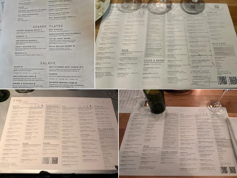 Sixty Vines Menu