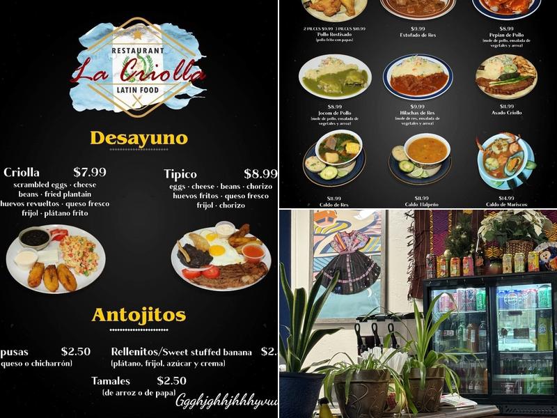 La Criolla Restaurant Menu