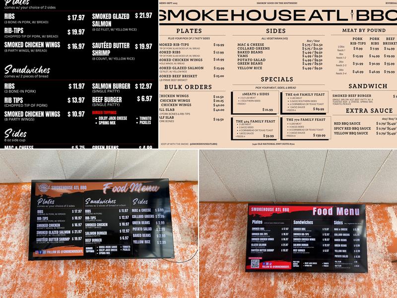 Smokehouse ATL BBQ Menu