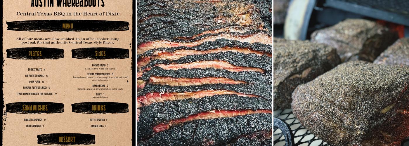 Austin Whereabouts LLC Menu