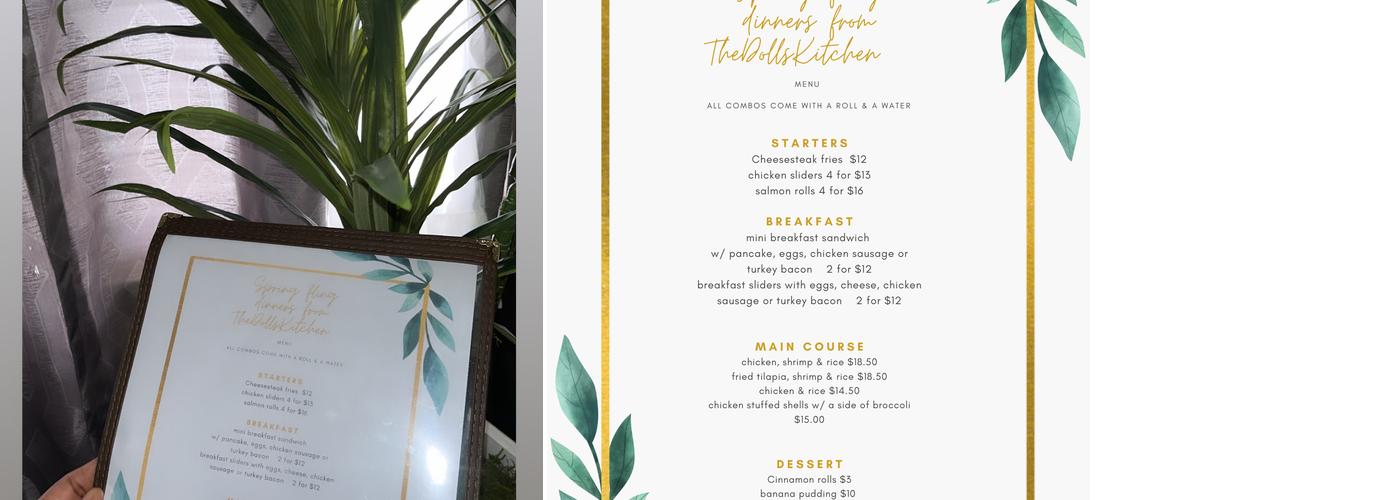 TheDollsKitchen Menu