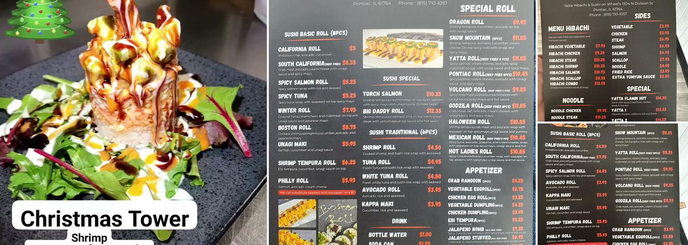 Yatta hibachi & sushi on wheels Menu