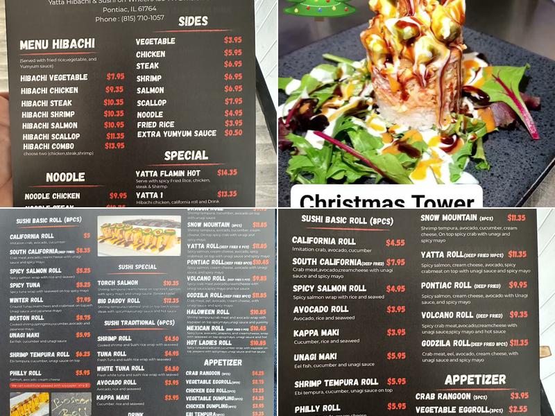 Yatta hibachi & sushi on wheels Menu