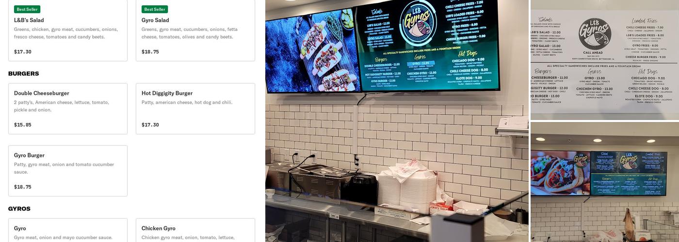 L&B Gyros Menu