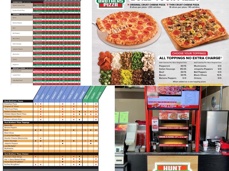 Hunt Brothers Pizza Menu