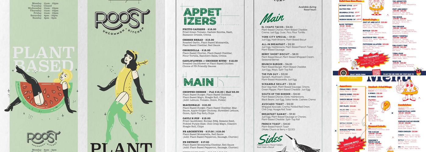 Archetype Pizza Menu