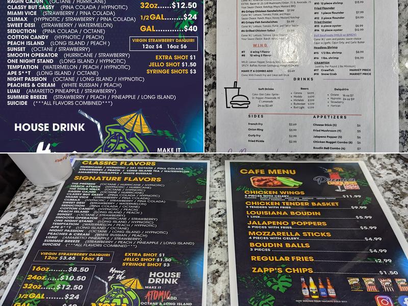 Premier Daiquiris Menu