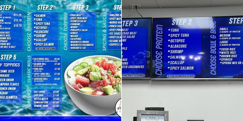 Amazing poke Menu