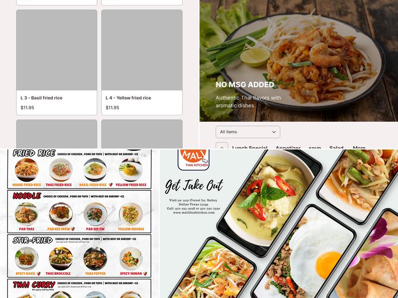 Mali Thai Kitchen Menu
