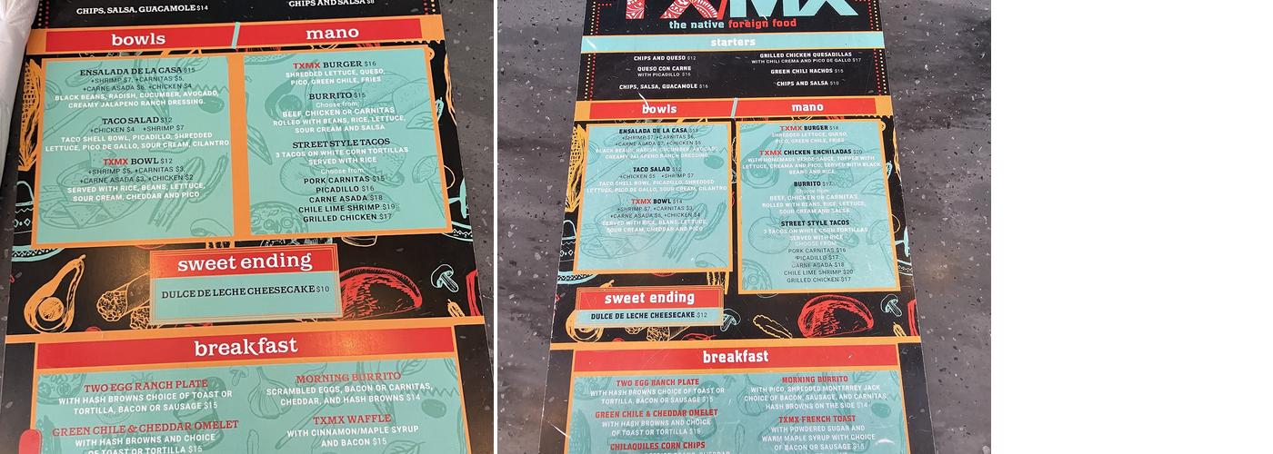 TX/MX Menu