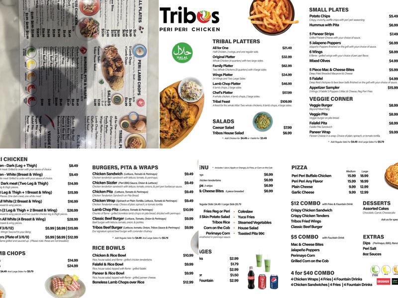 Tribos Peri Peri Chicken Menu