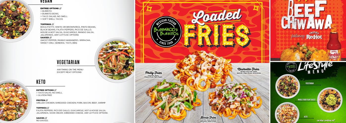 Bubbakoo's Burritos Menu