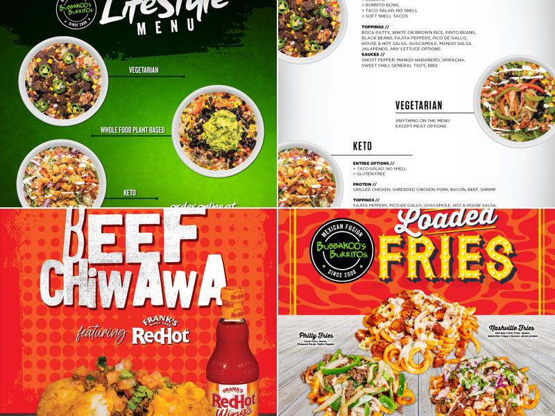 Bubbakoo's Burritos Menu