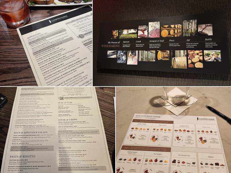 Cooper’s Hawk Winery & Restaurants- Gurnee Menu