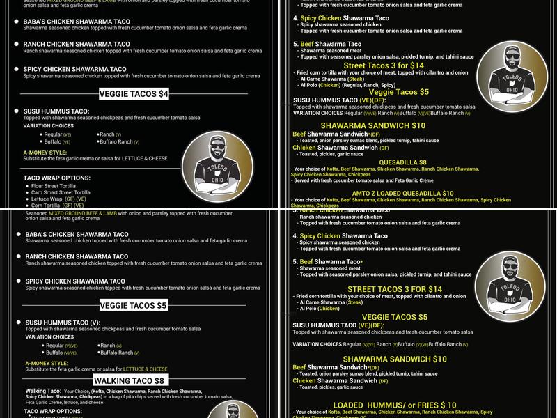 Baba's Eats Menu
