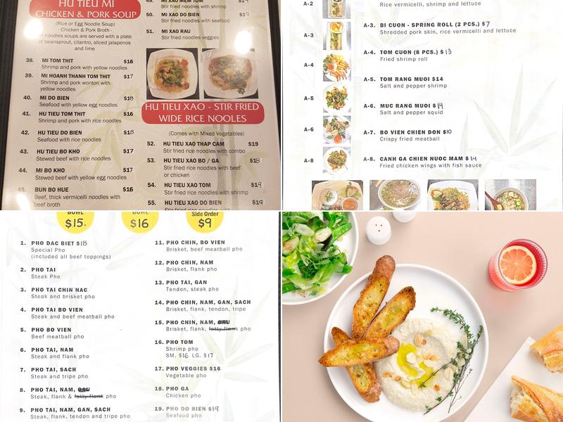 Pho Ben Menu