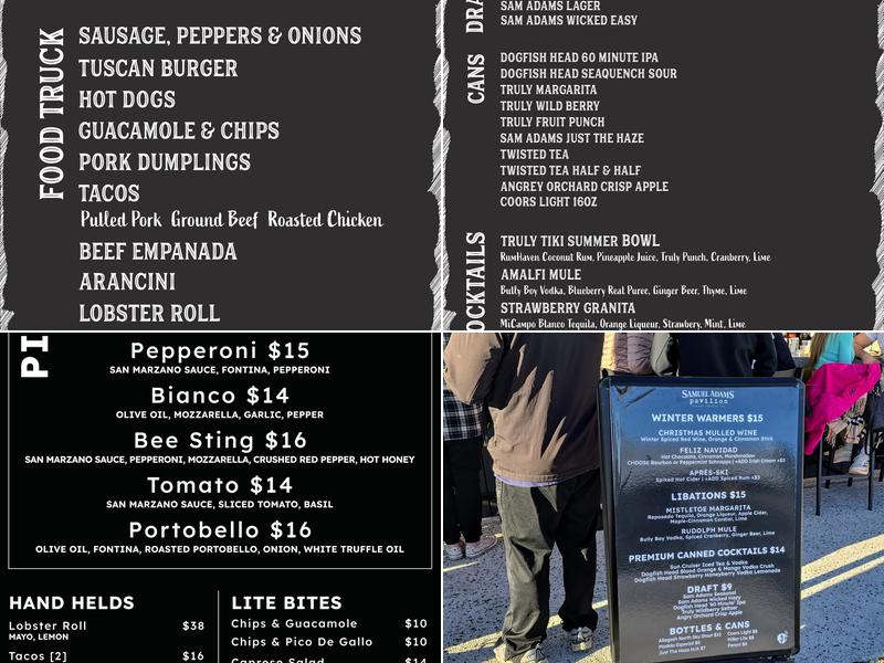 Sam Adams Beer Garden at Tuscan Village Menu